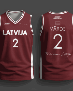 FASTBREAK.LV Latvijas Basketbola Fanu Krekls SARKANS - Personalizēts
