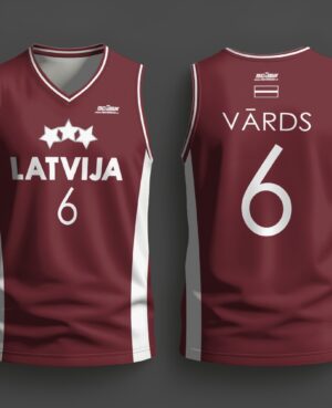 FASTBREAK.LV Latvijas Basketbola Fanu Krekls SARKANS - Personalizēts