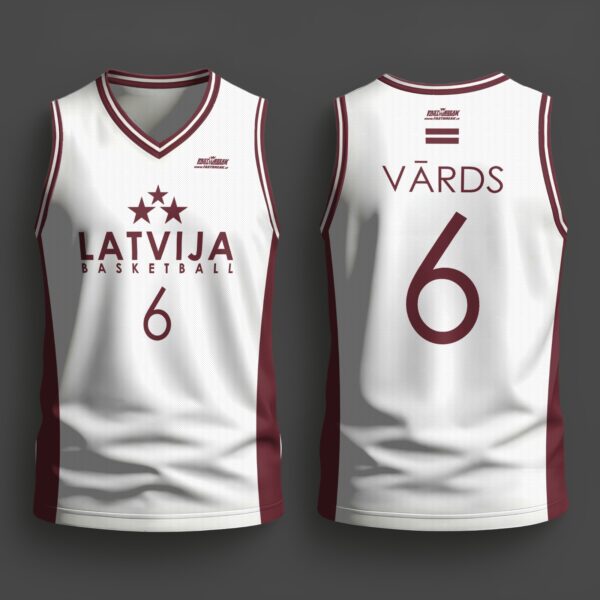 Personalizēts Basketbola Fanu Krekls Latvija BALTS