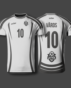 FASTBREAK.LV Latvijas Futbola Fanu Krekls - Personalizēts Balts