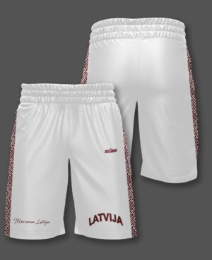 FASTBREAK.LV Latvijas Basketbola Fanu Šorti RAKSTI BALTS
