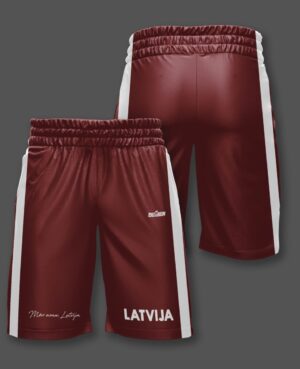 FASTBREAK.LV Latvijas Basketbola Fanu Šorti SARKANS